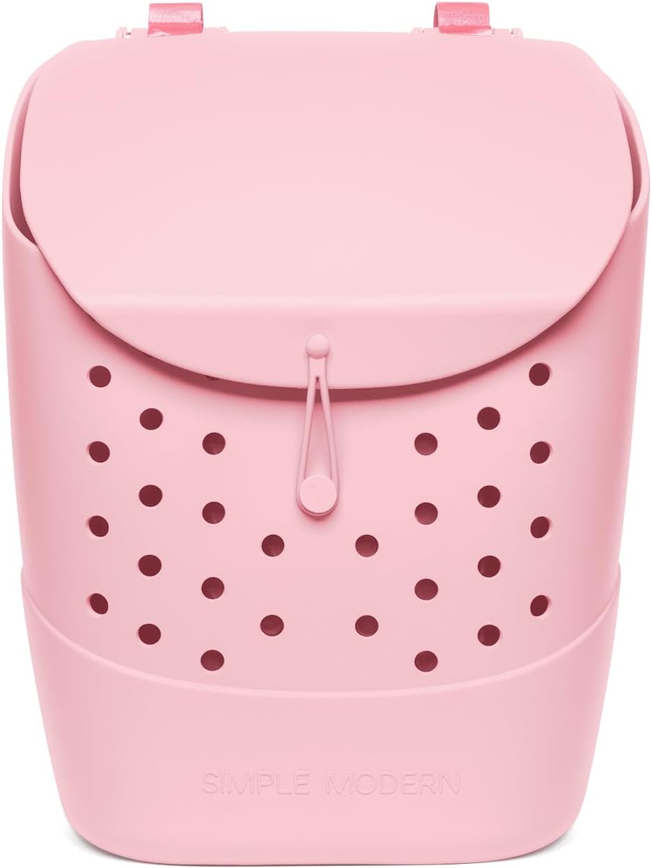 Simple Modern Large Getaway Backpack | Waterproof Material EVA Bag with Zipper Pocket for Beach, Pool, Boat, Travel | Durable and Lightweight | 23L | Blush