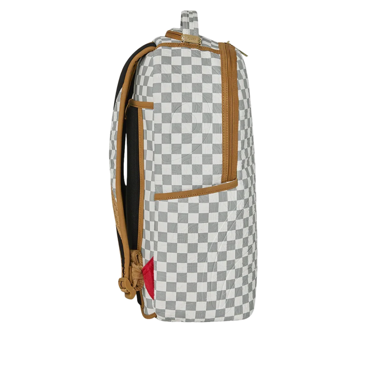 SPRAYGROUND GRAFF EMBOSSED CREAM CHECK BACKPACK