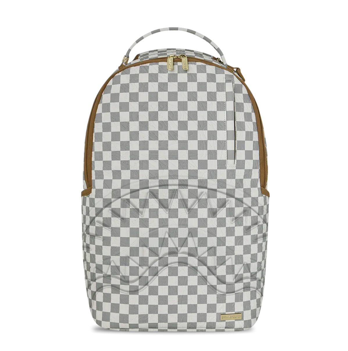 SPRAYGROUND GRAFF EMBOSSED CREAM CHECK BACKPACK