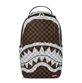 SPRAYGROUND CREAM AND BROWN TEAR CHECK BACKPACK