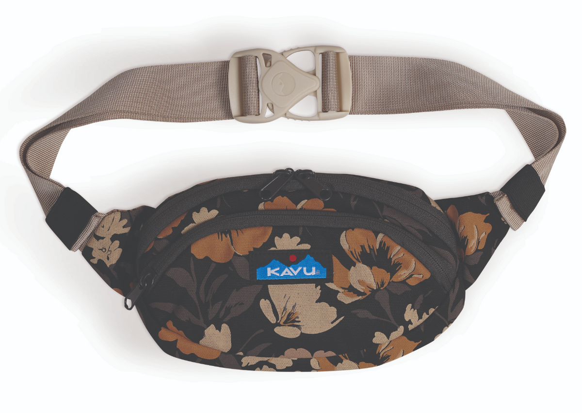 Canvas Spectator Belt Bag – Water-Resistant 600D Polyester, Adjustable Waist Strap | KAVU
