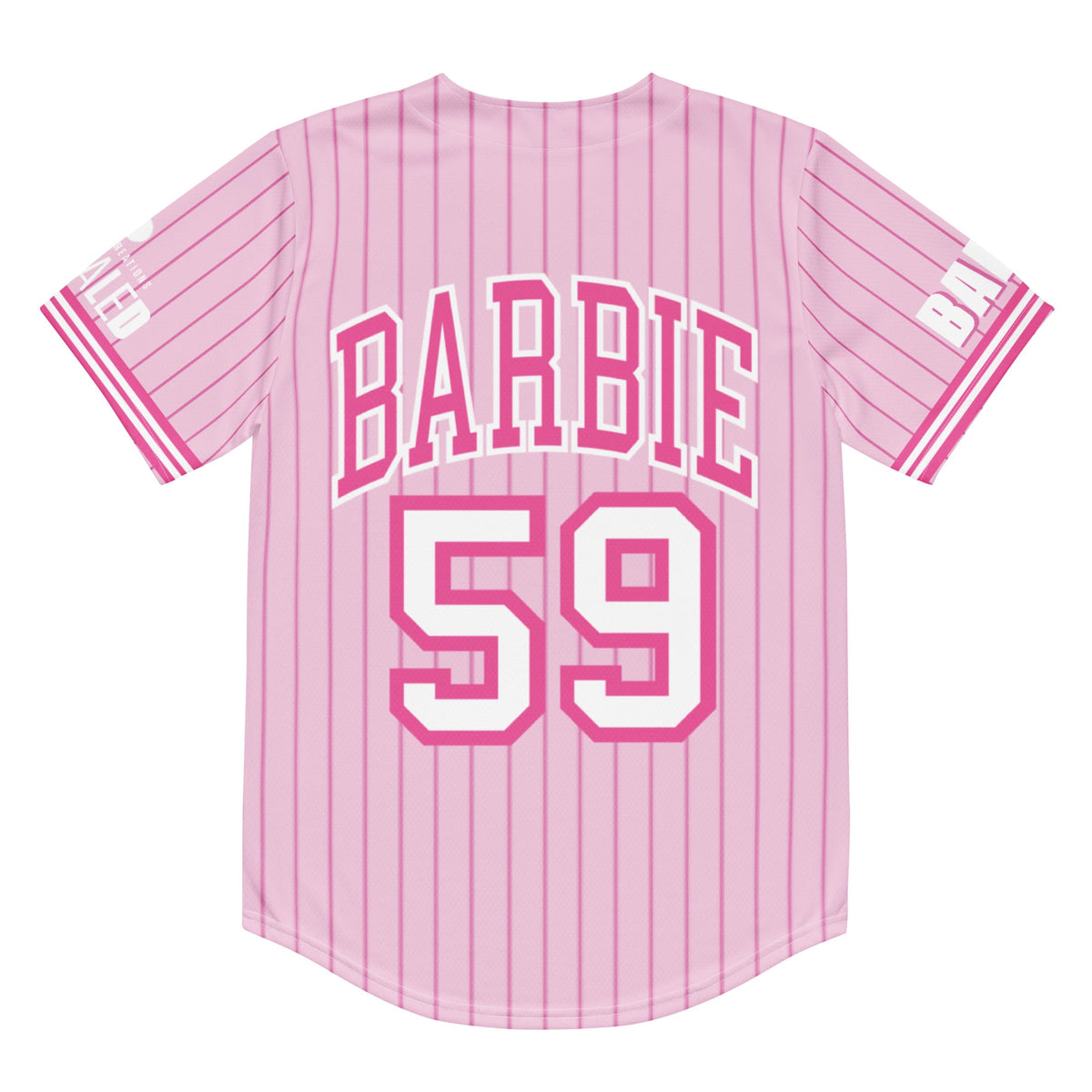 Barbie Pink Striped Baseball Jersey