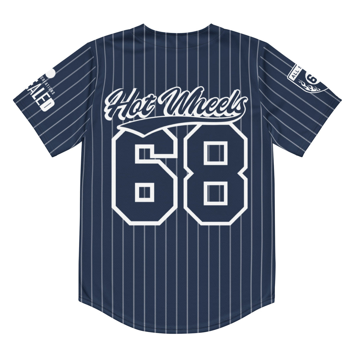 Hot Wheels Navy Striped Baseball Jersey