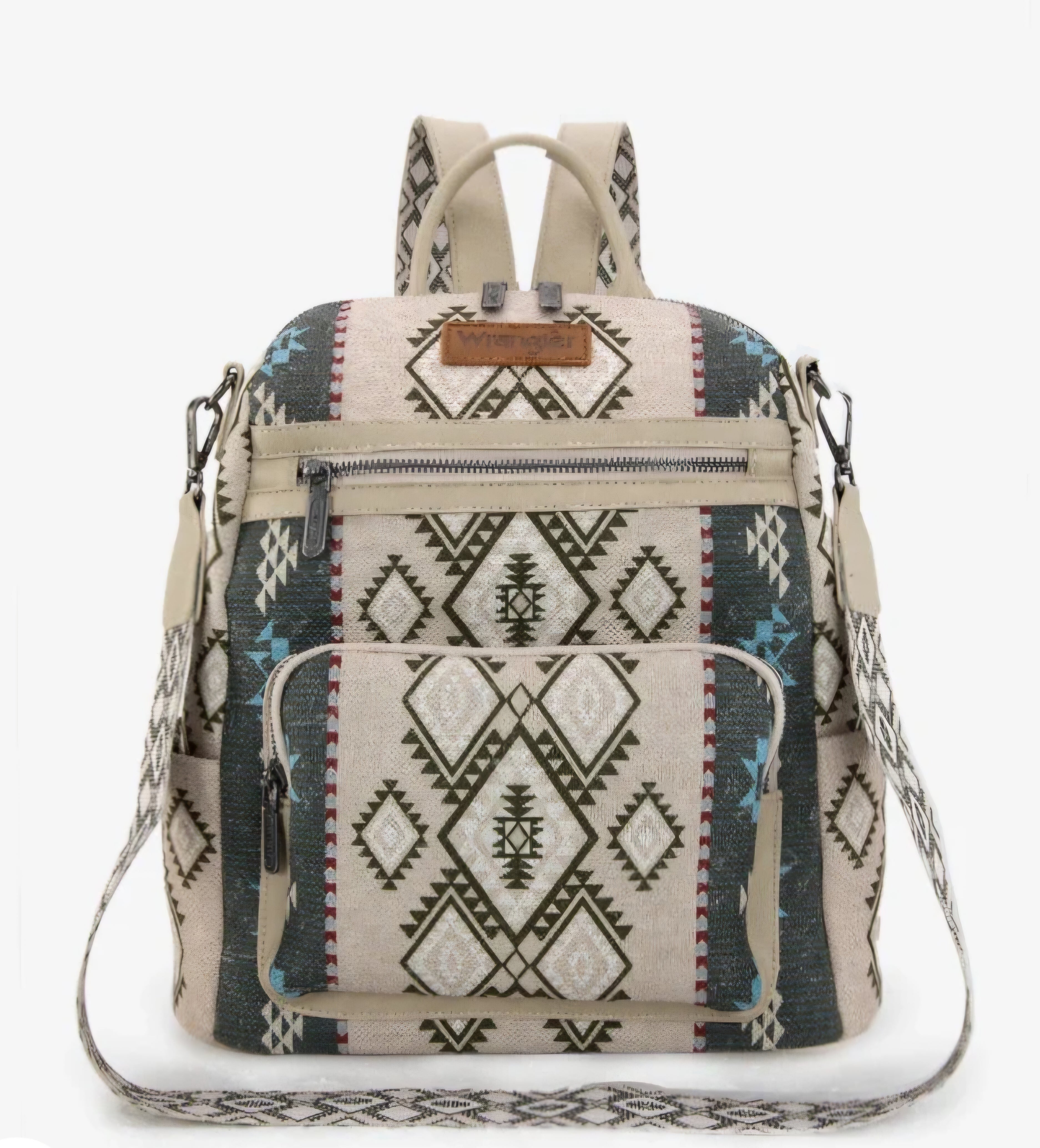 Wrangler Tan Aztec Print Backpack