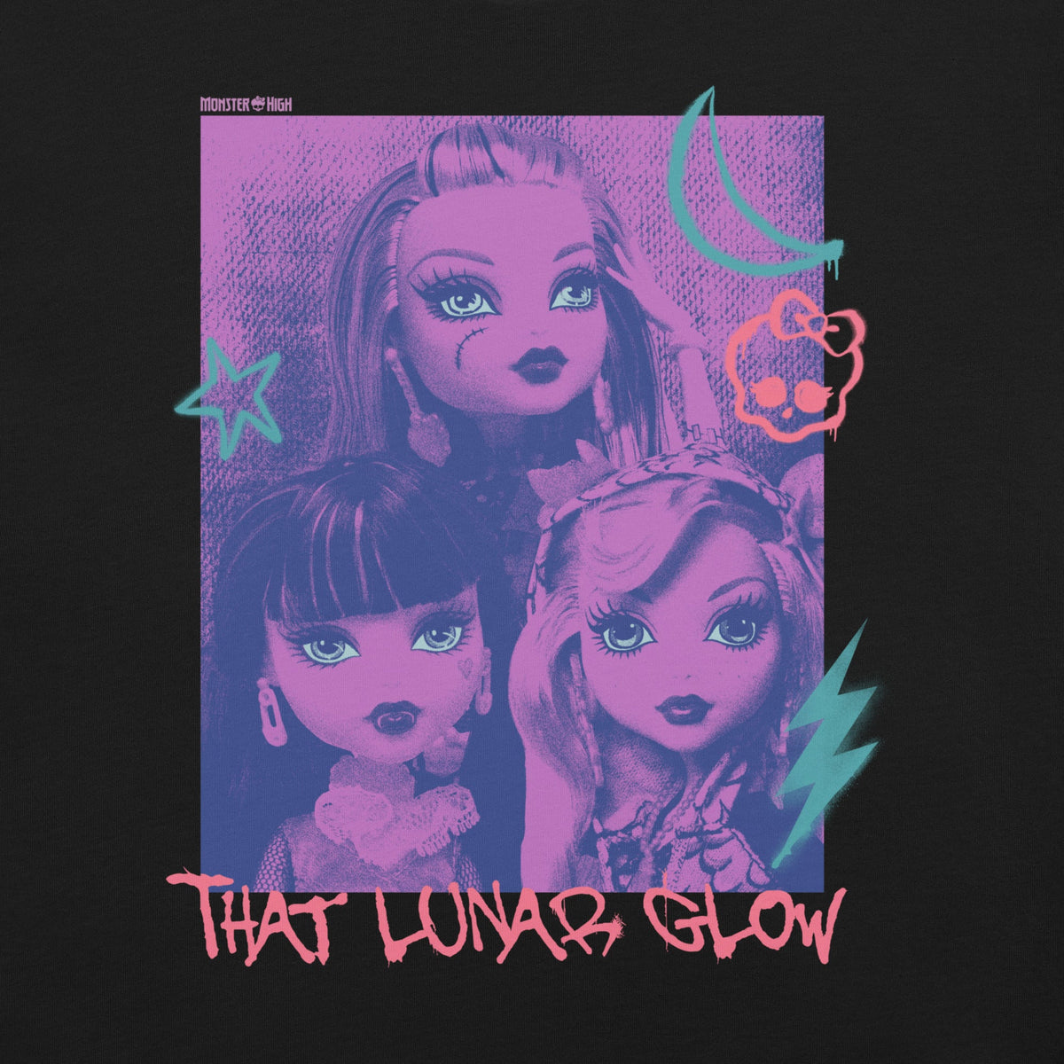 Monster High Lunar Glow Black T-Shirt