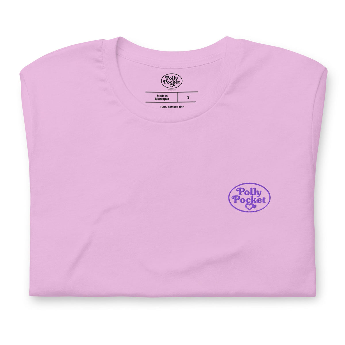 Polly Pocket Icons Embroidered Pink T-Shirt