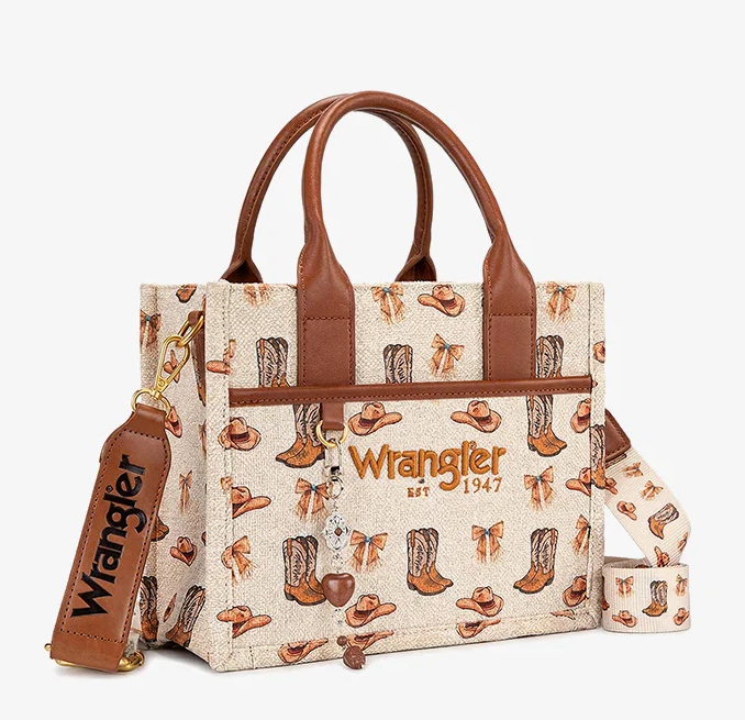 Wrangler Rodeo Icon Tan Tote Purse